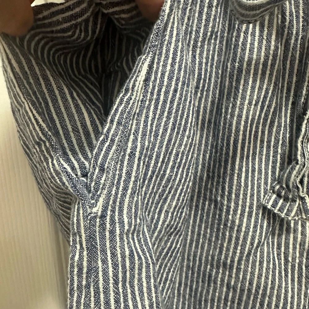 Anthropologie Blue Striped Jumpsuit - Picture 3 of 8